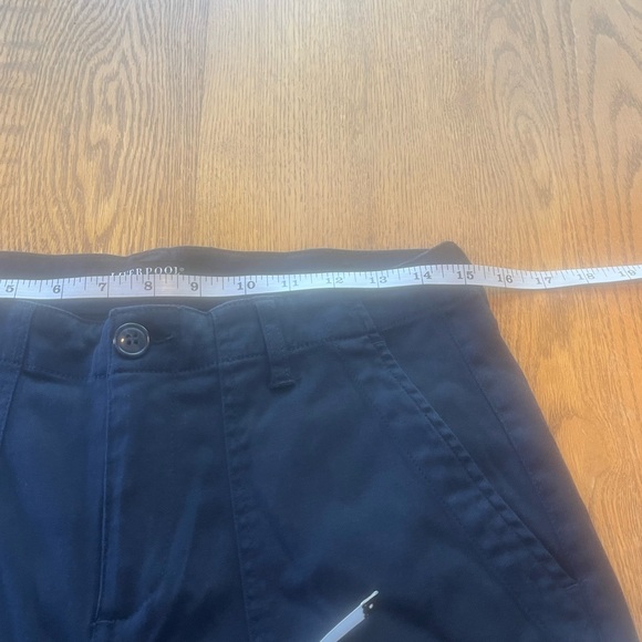 LAST CALL Liverpool 30/10 Women Crop Utility Rich Navy Joggers Pants Zip Ankle - Picture 9 of 14